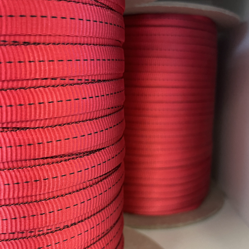 Webbing rolls in red