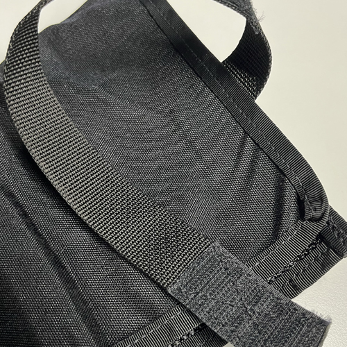 Close up of a tool roll with velcro closure