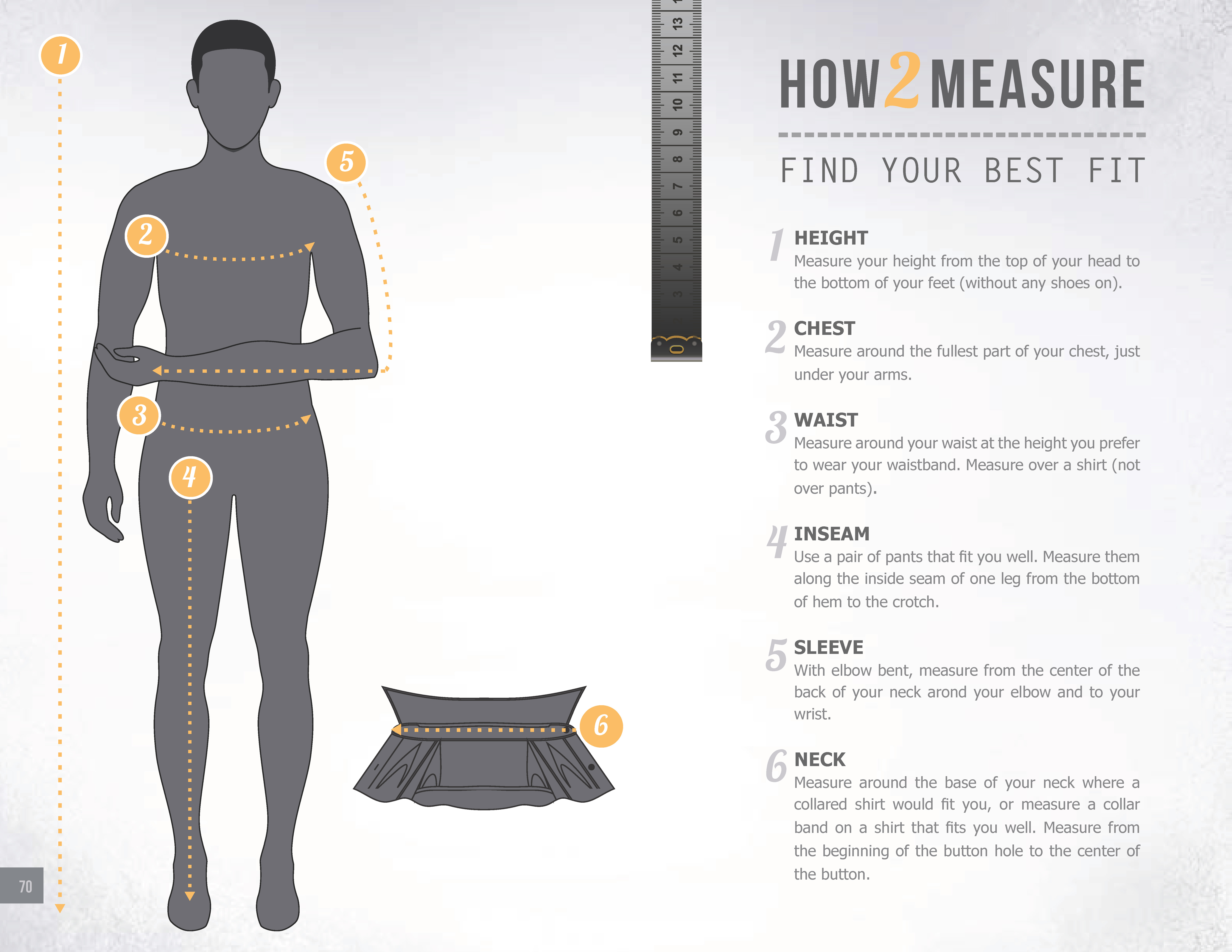 Sizing chart for BigBill products