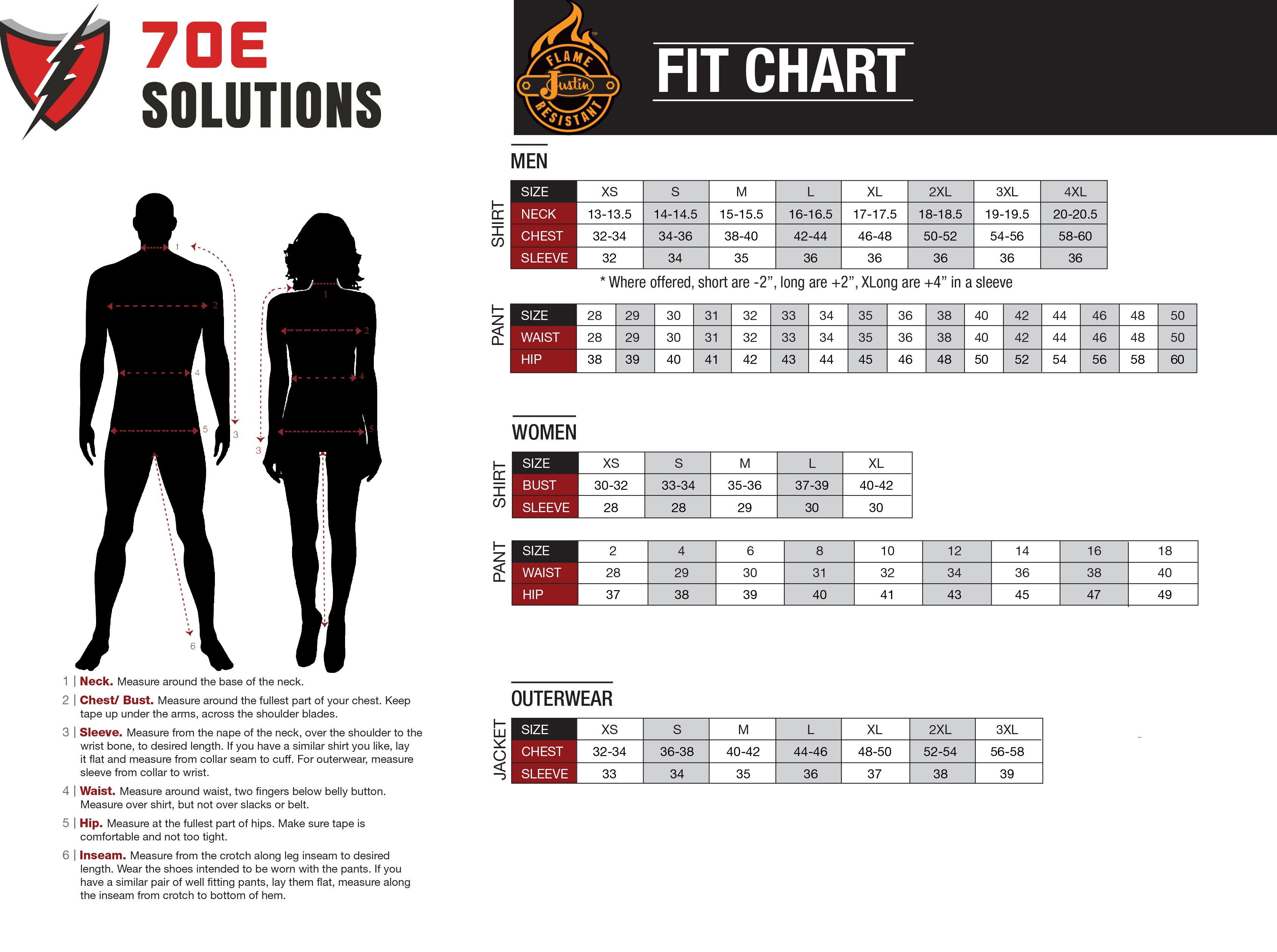 And Justin Size Chart